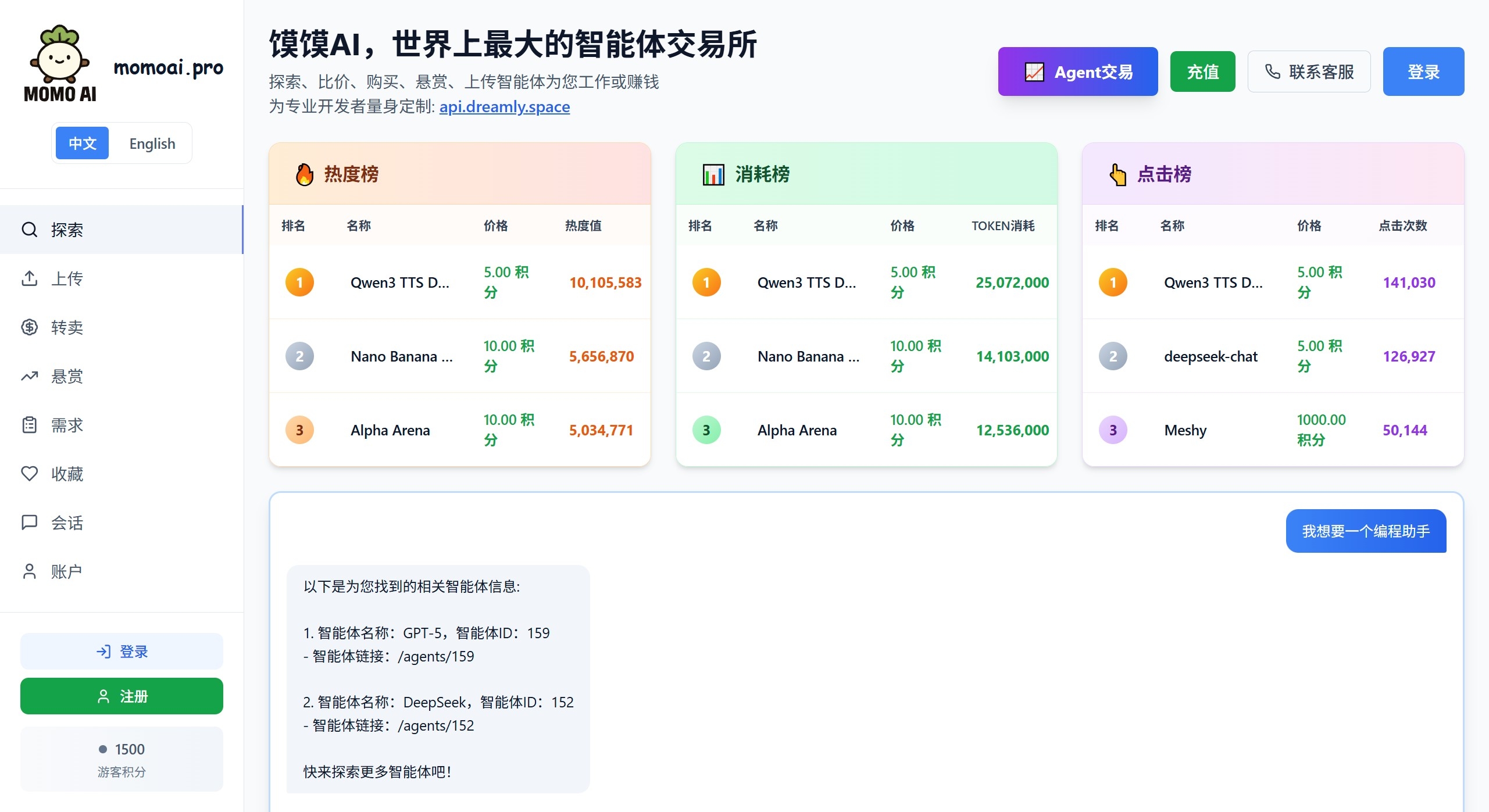 MOMO AI:北京大学团队开发的AI智能体交易平台 MOMO AI:北京大学团队开发的AI智能体交易平台