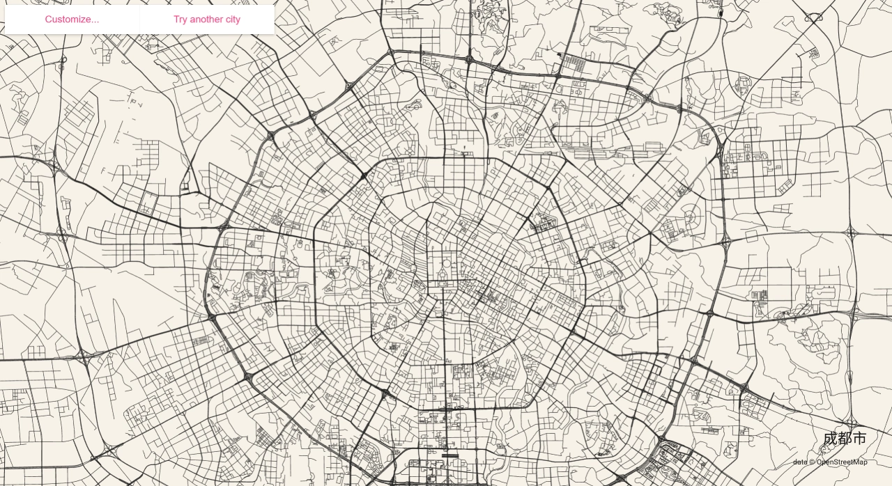 City-Roads(图1) City-Roads-成都道路网