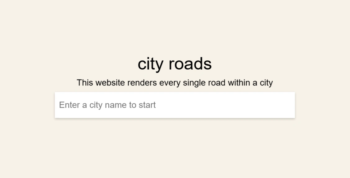 City-Roads(图1) City-Roads-演示