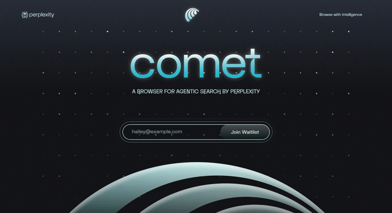 Comet浏览器(图1) Comet:Perplexity AI推出的AI浏览器.webp