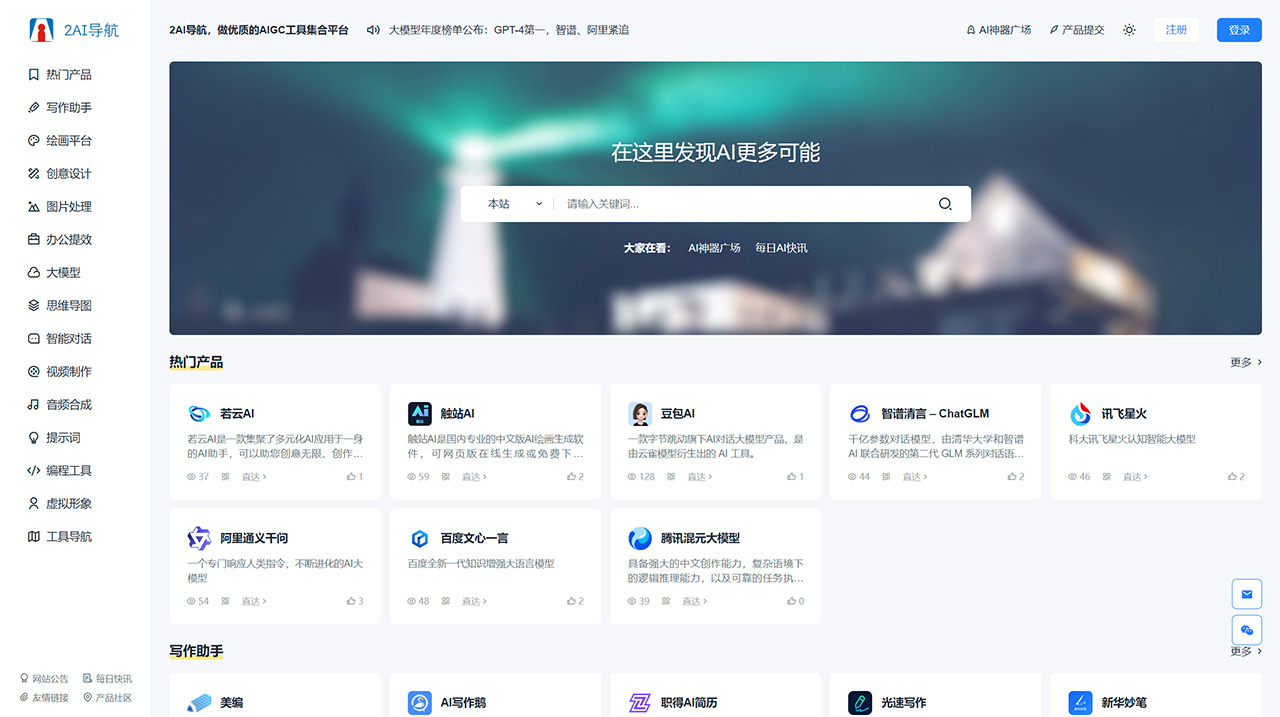 2AI导航(图1) 2AI导航-前沿优质AI工具资讯大全,AIGC工具集合平台---www.2ai.cn.jpg